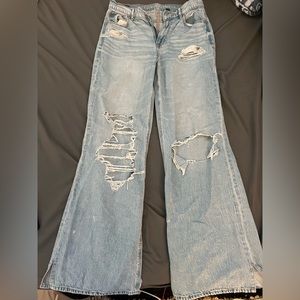 American eagle baggy wide leg jeans